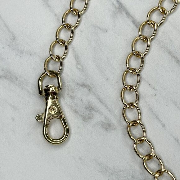 Simple Basic Gold Tone Metal Chain Link Belt Size XS Small S - Picture 2 of 9
